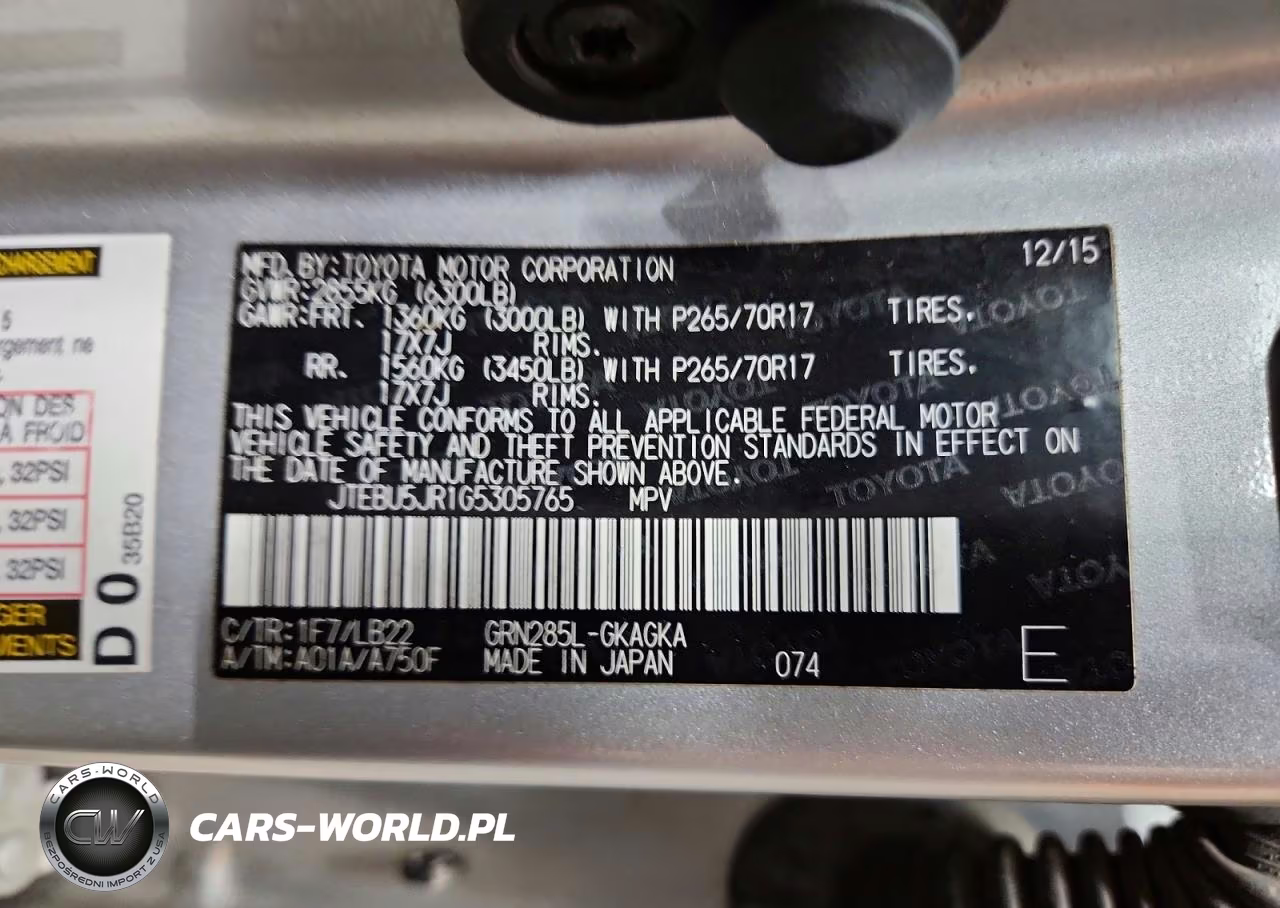 2016 Toyota 4Runner Sr5 Premium VIN:JTEBU5JR1G5305765 - 13