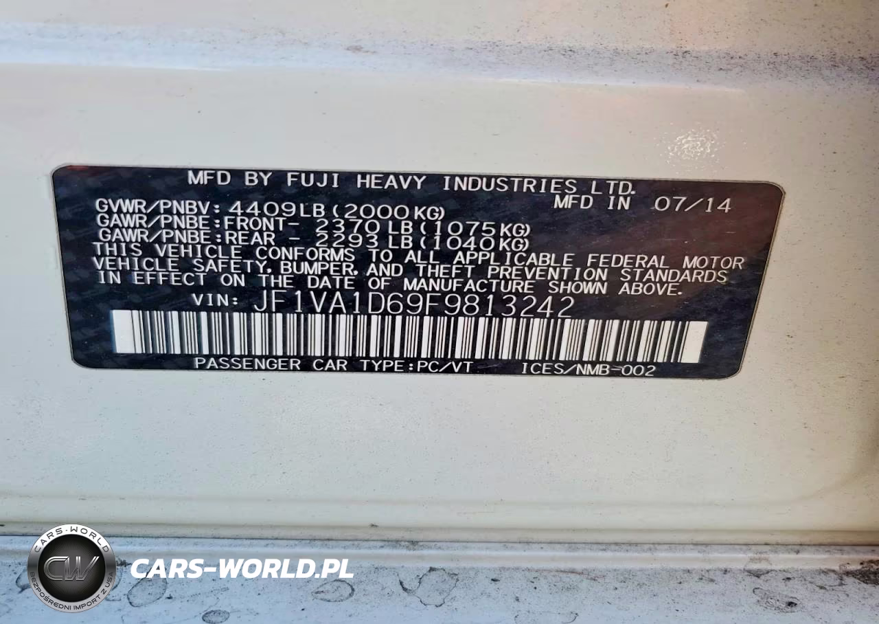 2015 Subaru Wrx Premium VIN:JF1VA1D69F9813242 - 13