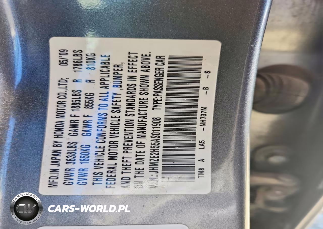 2010 Honda Insight Lx VIN:JHMZE2H55AS011908 - 12