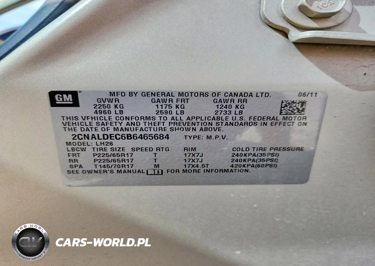 2011 Chevrolet Equinox Lt VIN:2CNALDEC6B6465684 - 13