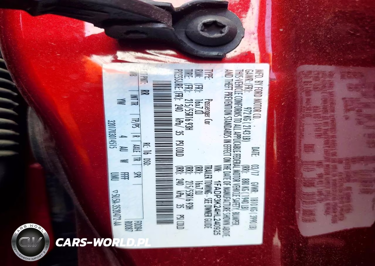 2017 Ford Focus Se VIN:1FADP3K24HL240925 - 12