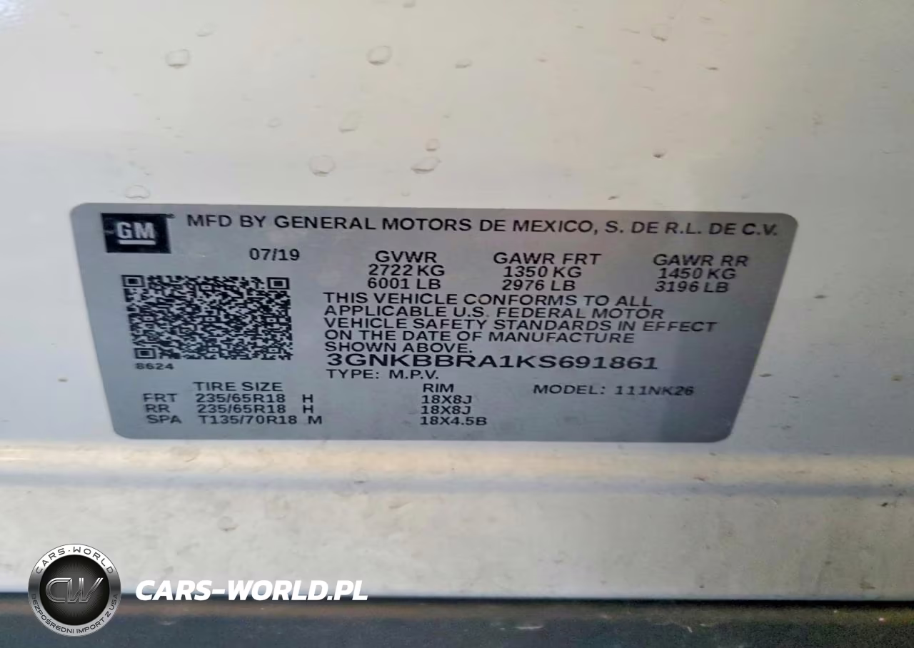 2019 Chevrolet Blazer 1Lt VIN:3GNKBBRA1KS691861 - 13