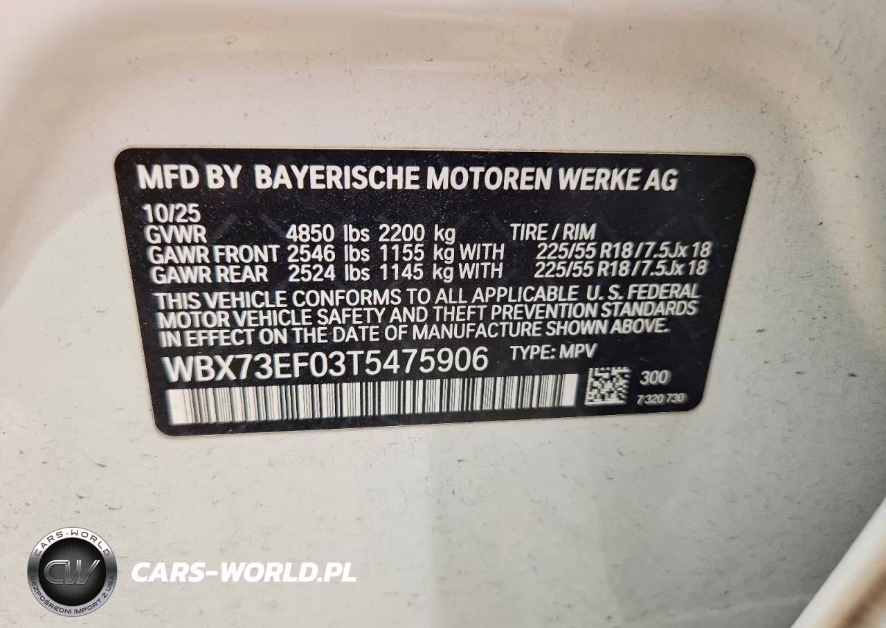 2026 B M W X Series X1 4D Suv 28I xDrive Msport VIN:WBX73EF03T5475906 - 13