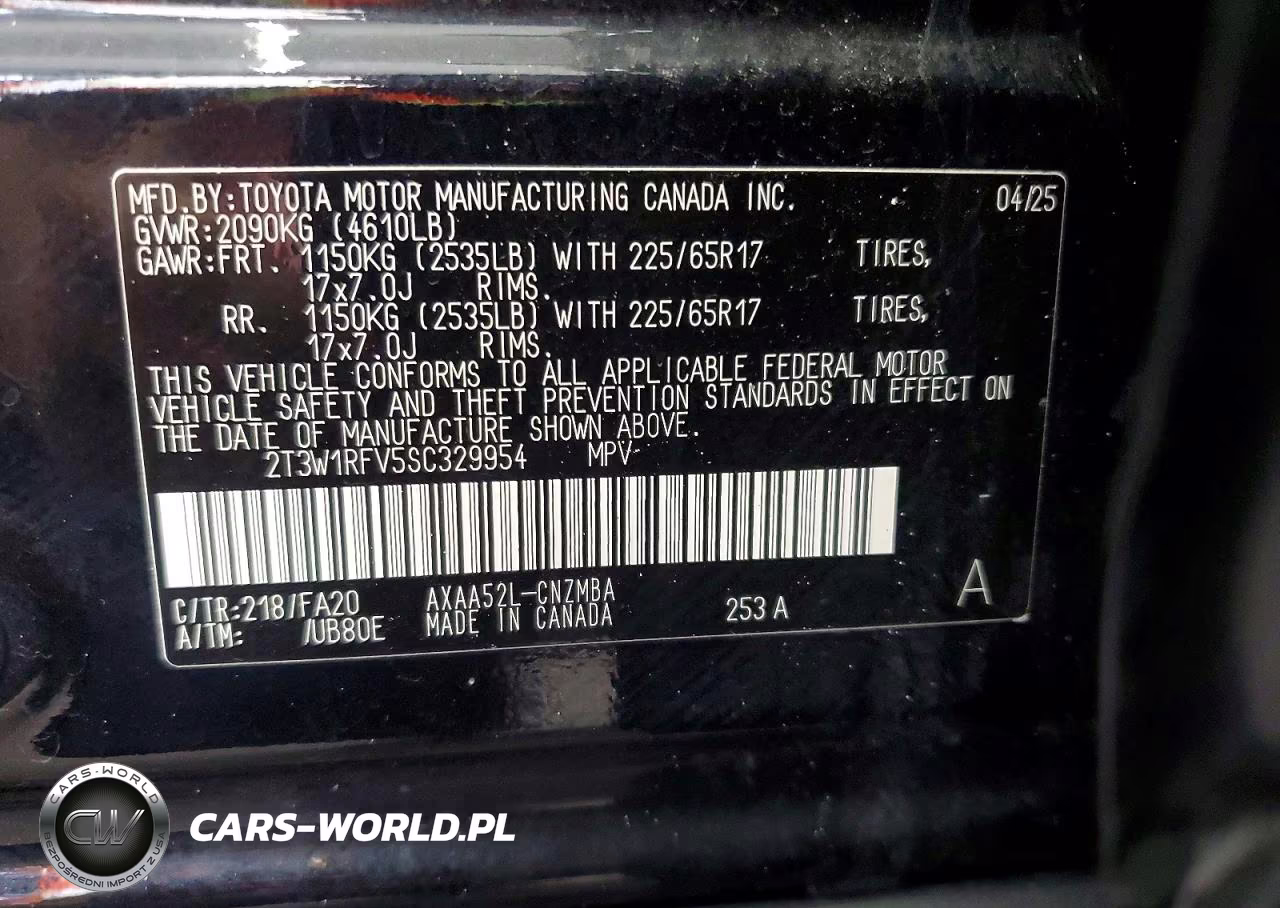 2025 Toyota Rav4 Xle VIN:2T3W1RFV5SC329954 - 13
