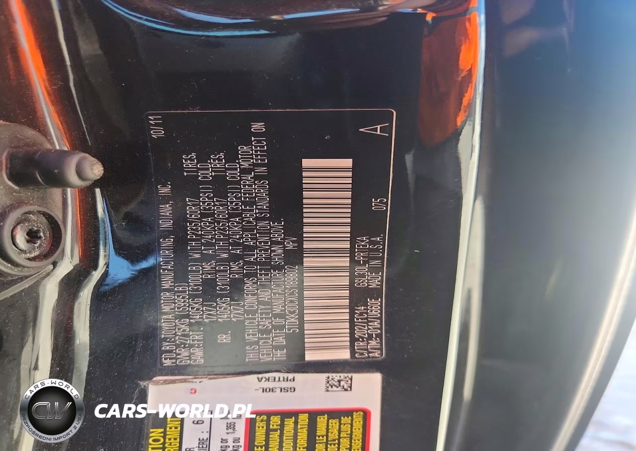 2012 Toyota Sienna Le VIN:5TDKK3DCXCS189802 - 14