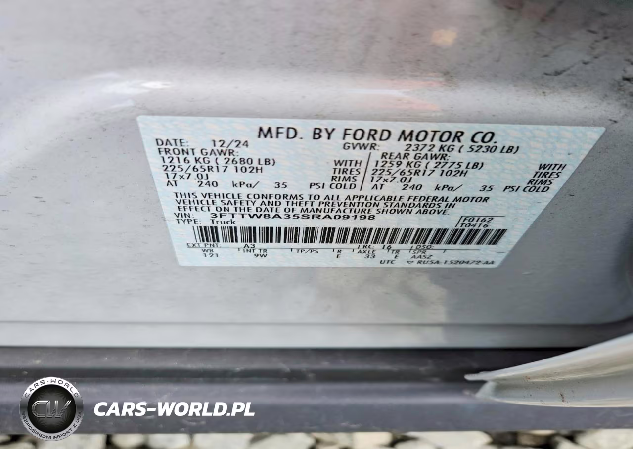 2025 Ford Maverick Xl VIN:3FTTW8A35SRA09198 - 12