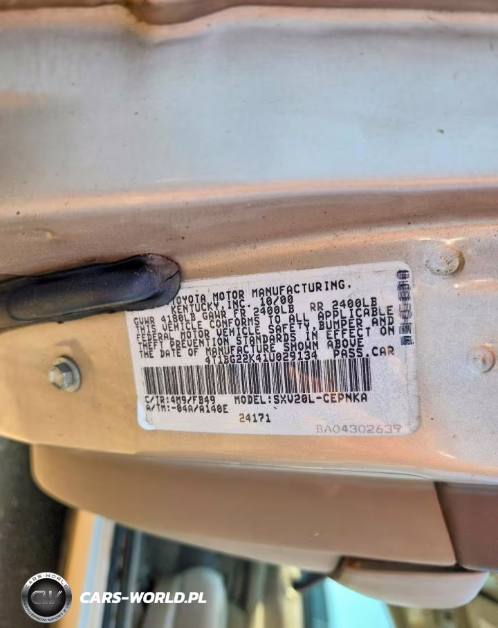 2001 Toyota Camry Le VIN:4T1BG22K41U029134 - 12