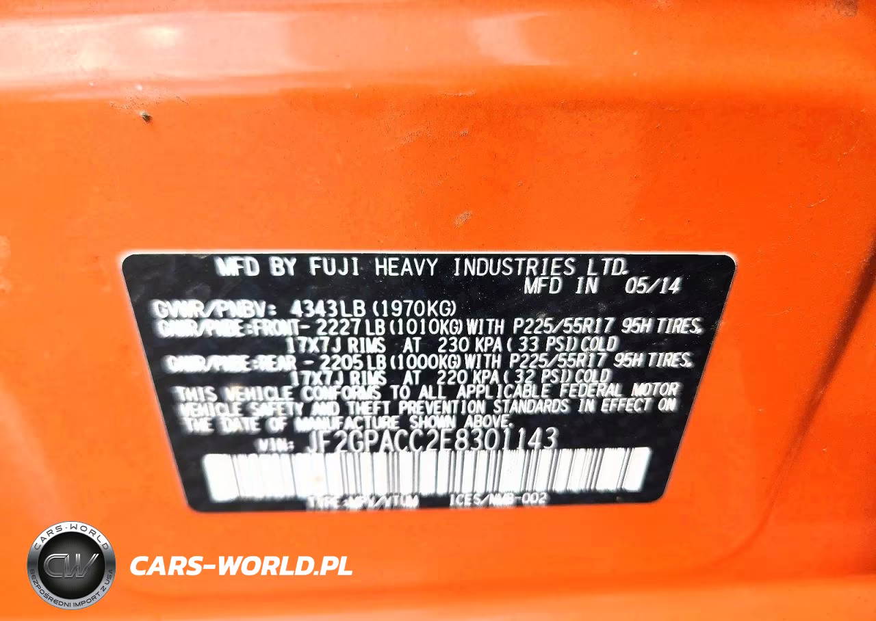 2014 Subaru Xv Crosstrek 2.0 Premium VIN:JF2GPACC2E8301143 - 13