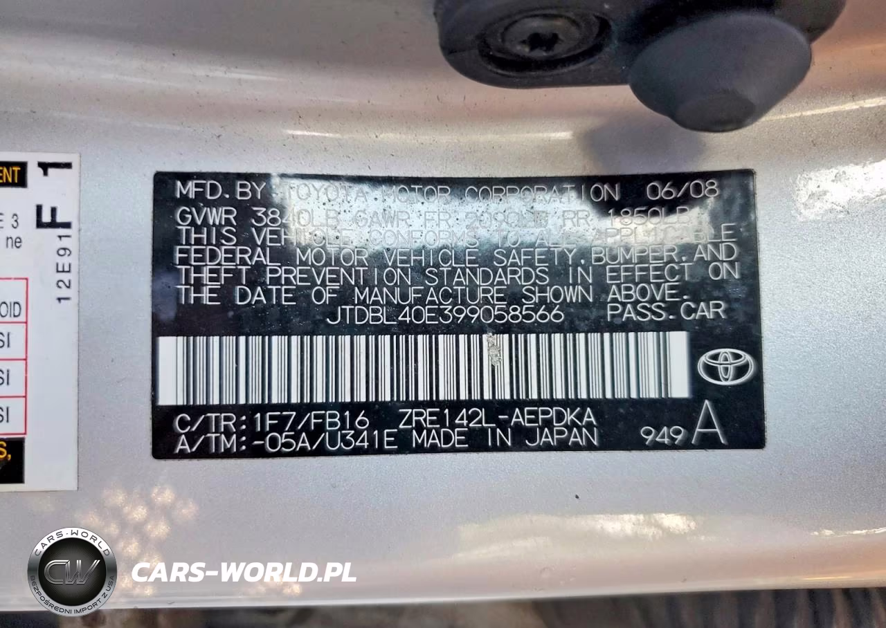 2009 Toyota Corolla Le VIN:JTDBL40E399058566 - 12