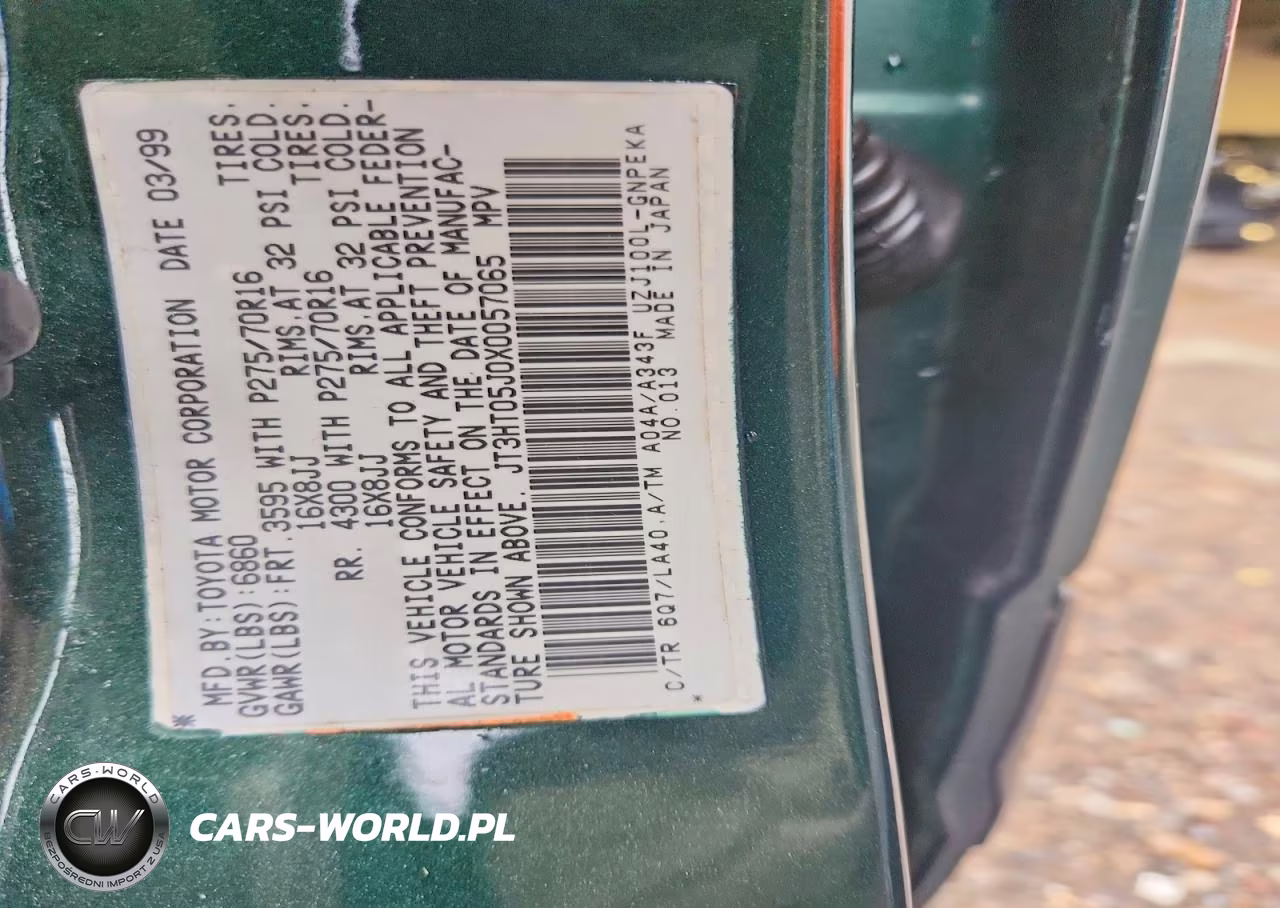 1999 Toyota Land Cruiser Base VIN:JT3HT05J0X0057065 - 12