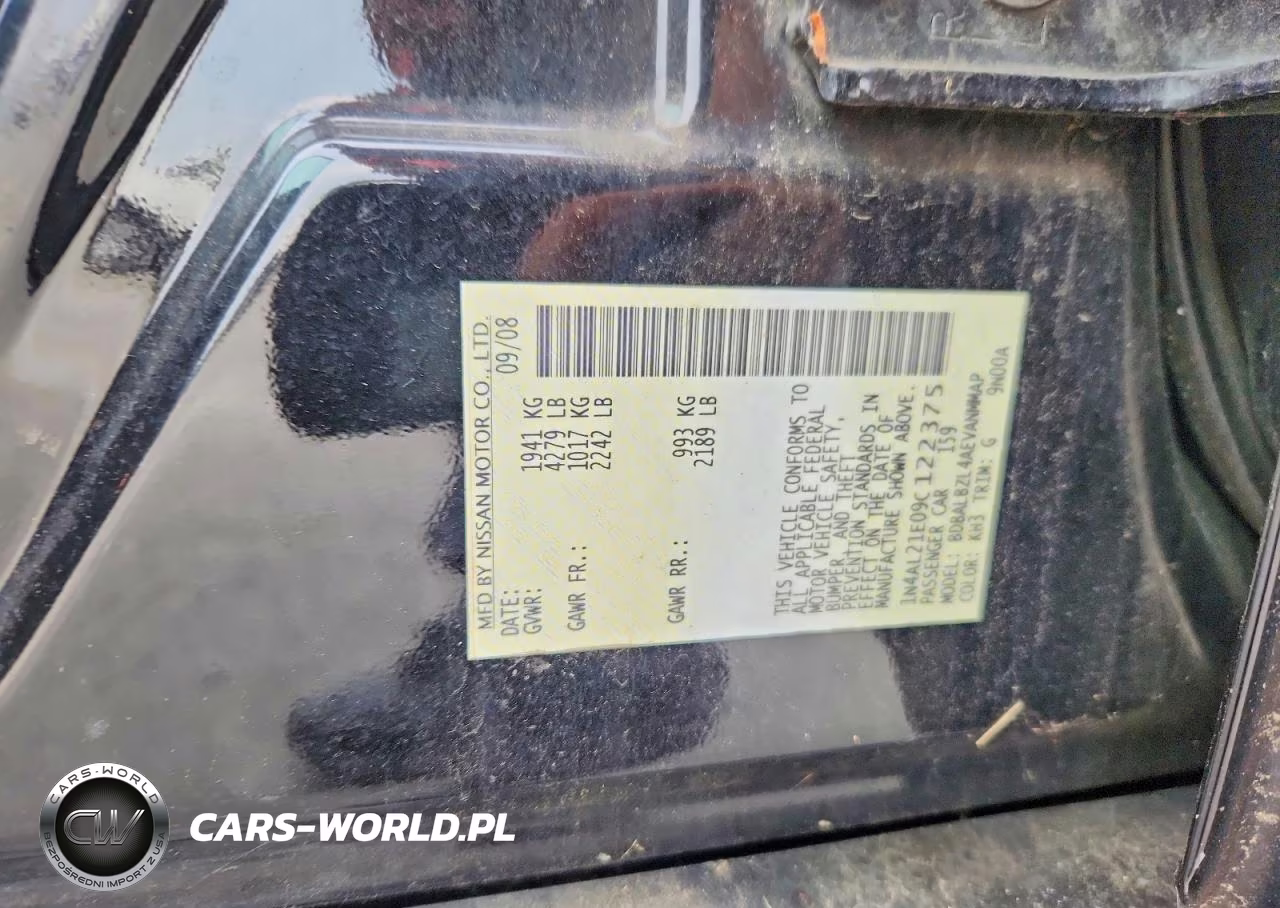 2009 Nissan Altima 2.5 VIN:1N4AL21E09C122375 - 12