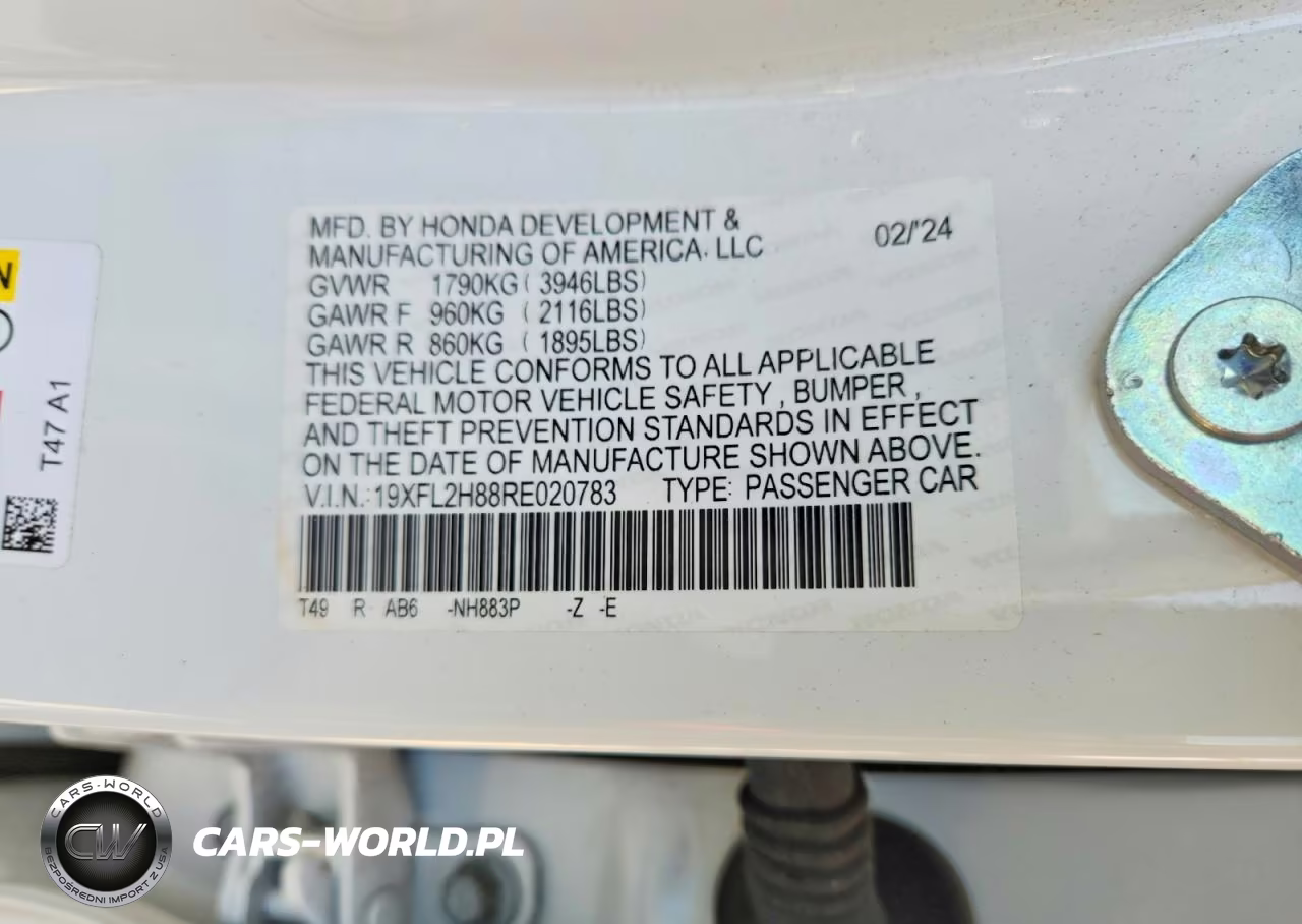 2024 Honda Civic Sport VIN:19XFL2H88RE020783 - 13