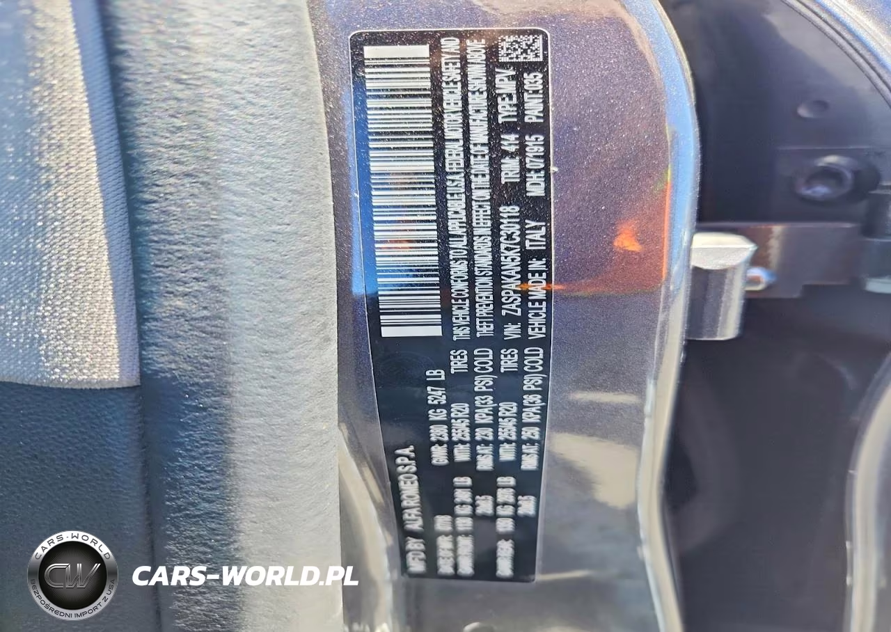 2019 Alfa Romeo Stelvio VIN:ZASPAKAN5K7C30118 - 13