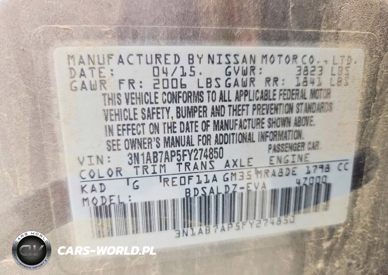 2015 Nissan Sentra Sv VIN:3N1AB7AP5FY274850 - 12