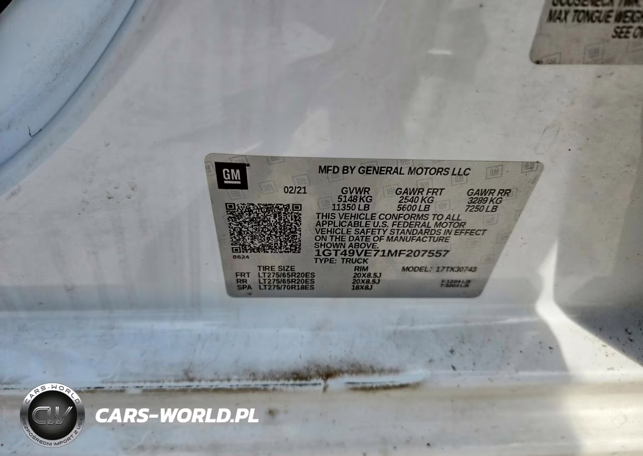 2021 GMC Sierra K3500 At4 VIN:1GT49VE71MF207557 - 13
