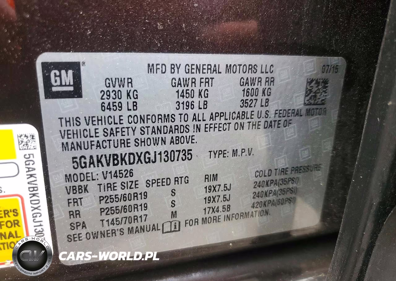 2016 Buick Enclave Cxl VIN:5GAKVBKDXGJ130735 - 13