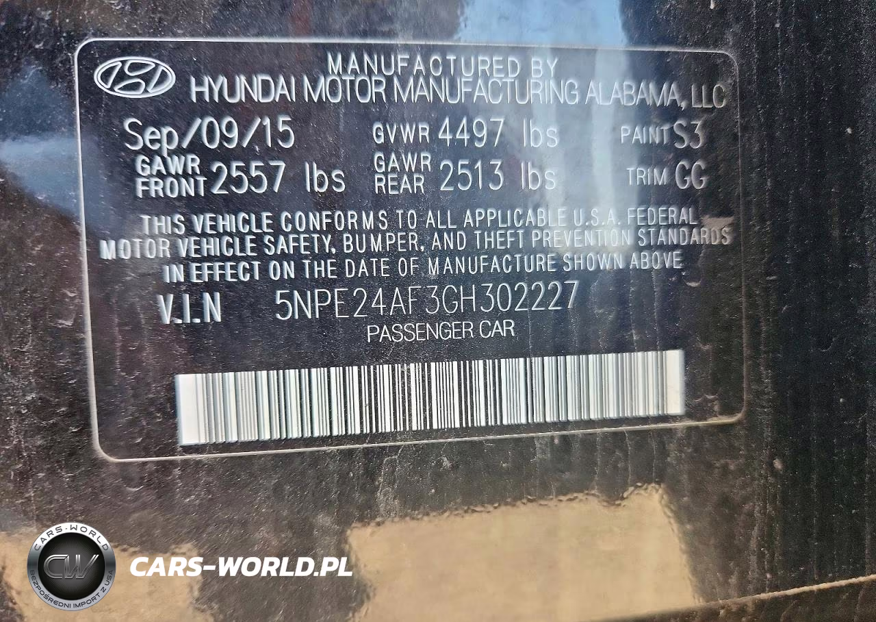 2016 Hyundai Sonata Se VIN:5NPE24AF3GH302227 - 13