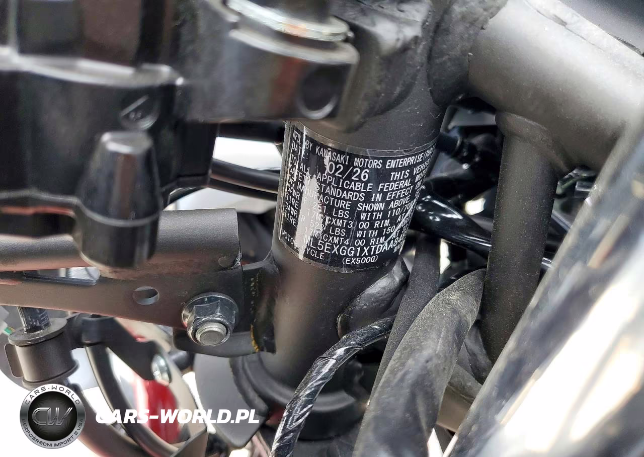 2026 Kawasaki Ex500 VIN:ML5EXGG1XTDAA8489 - 9