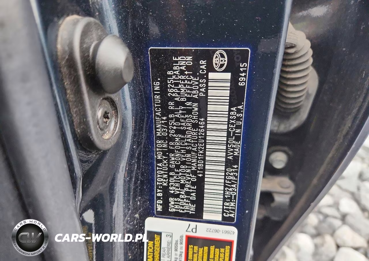 2014 Toyota Camry Hybrid Se VIN:4T1BD1FK2EU126464 - 12