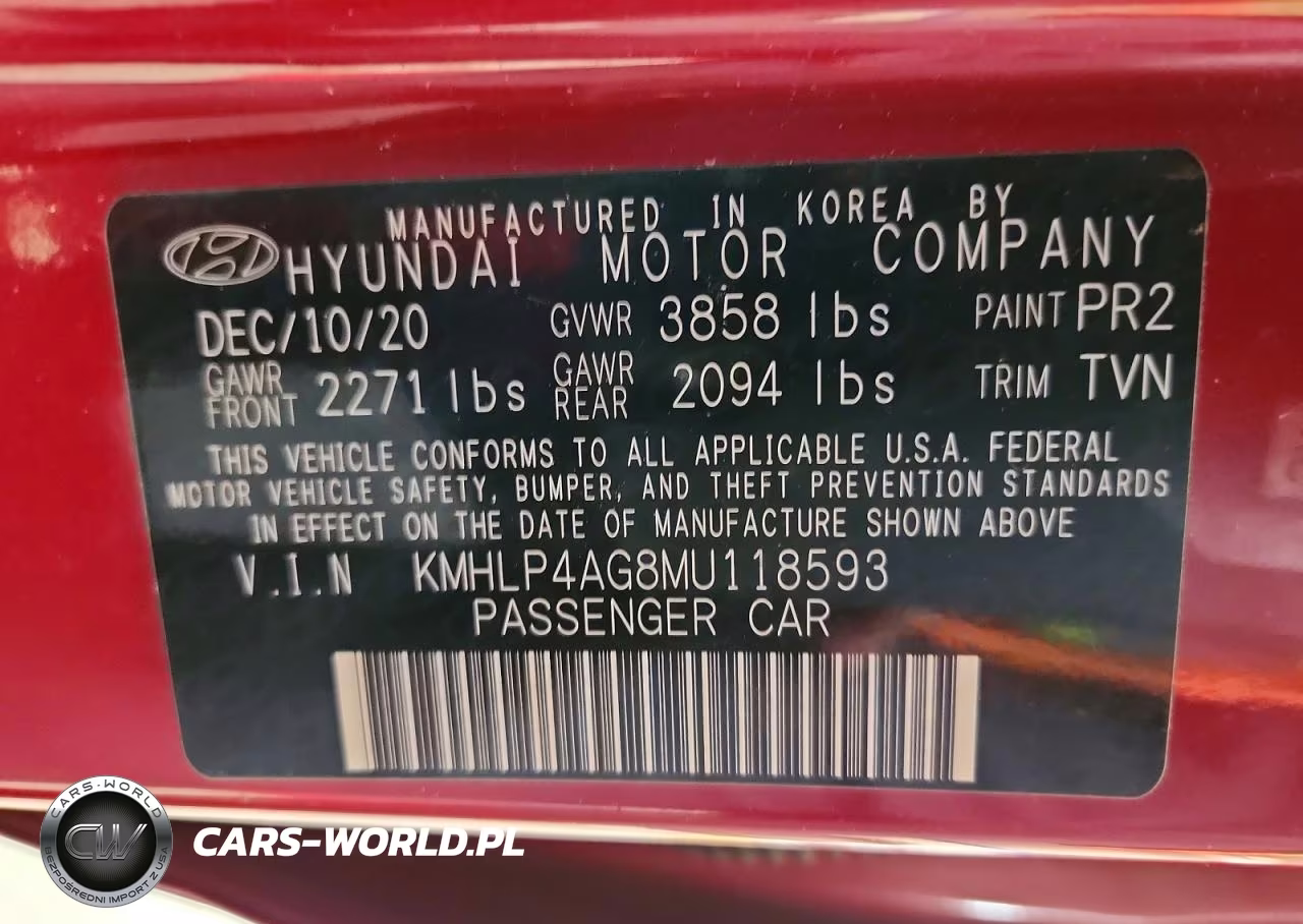 2021 Hyundai Elantra Limited VIN:KMHLP4AG8MU118593 - 12