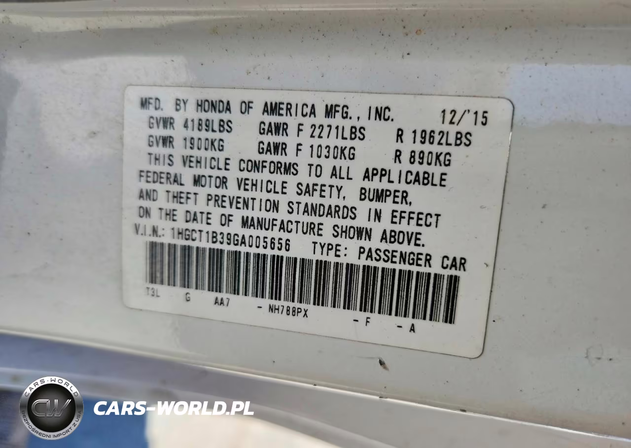 2016 Honda Accord Lx-S VIN:1HGCT1B39GA005656 - 12