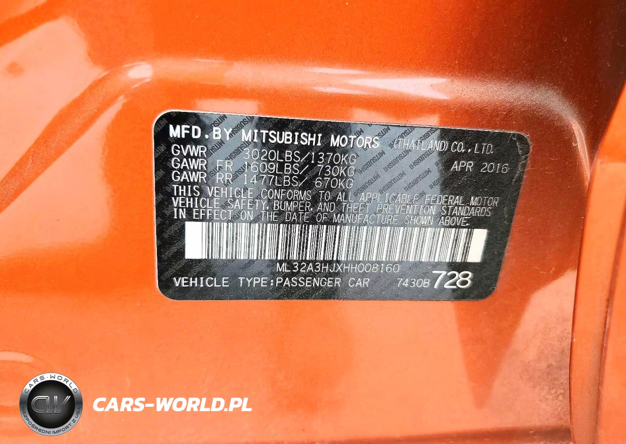 2017 Mitsubishi Mirage Es VIN:ML32A3HJXHH008160 - 13