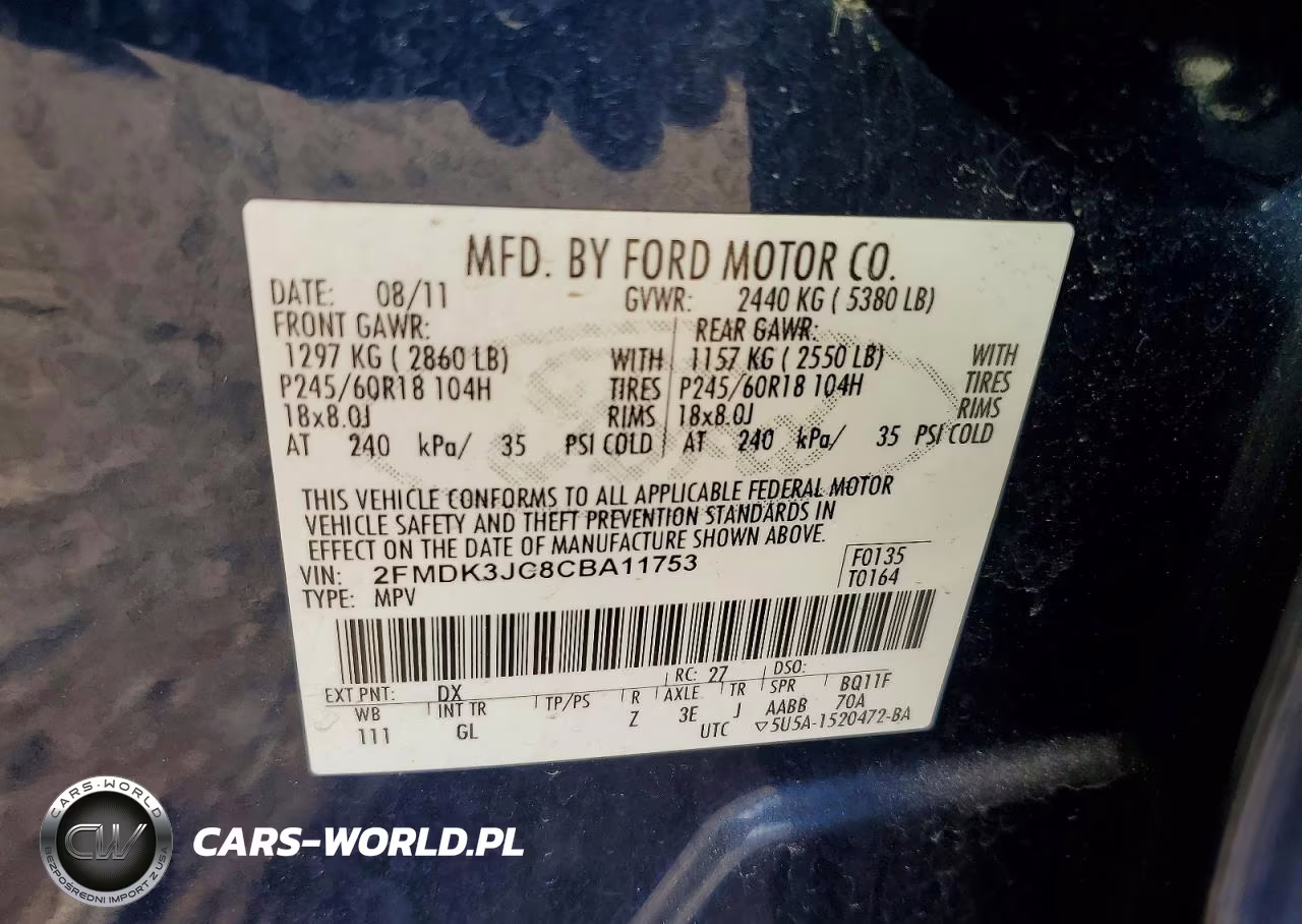 2012 Ford Edge Sel VIN:2FMDK3JC8CBA11753 - 13