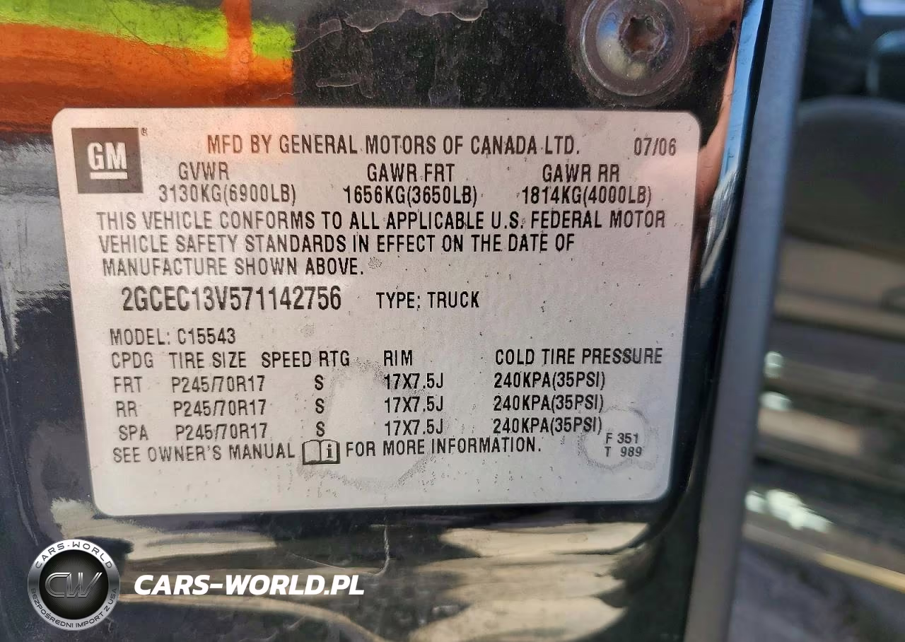 2007 Chevrolet Silverado C1500 Classic Crew Cab VIN:2GCEC13V571142756 - 12