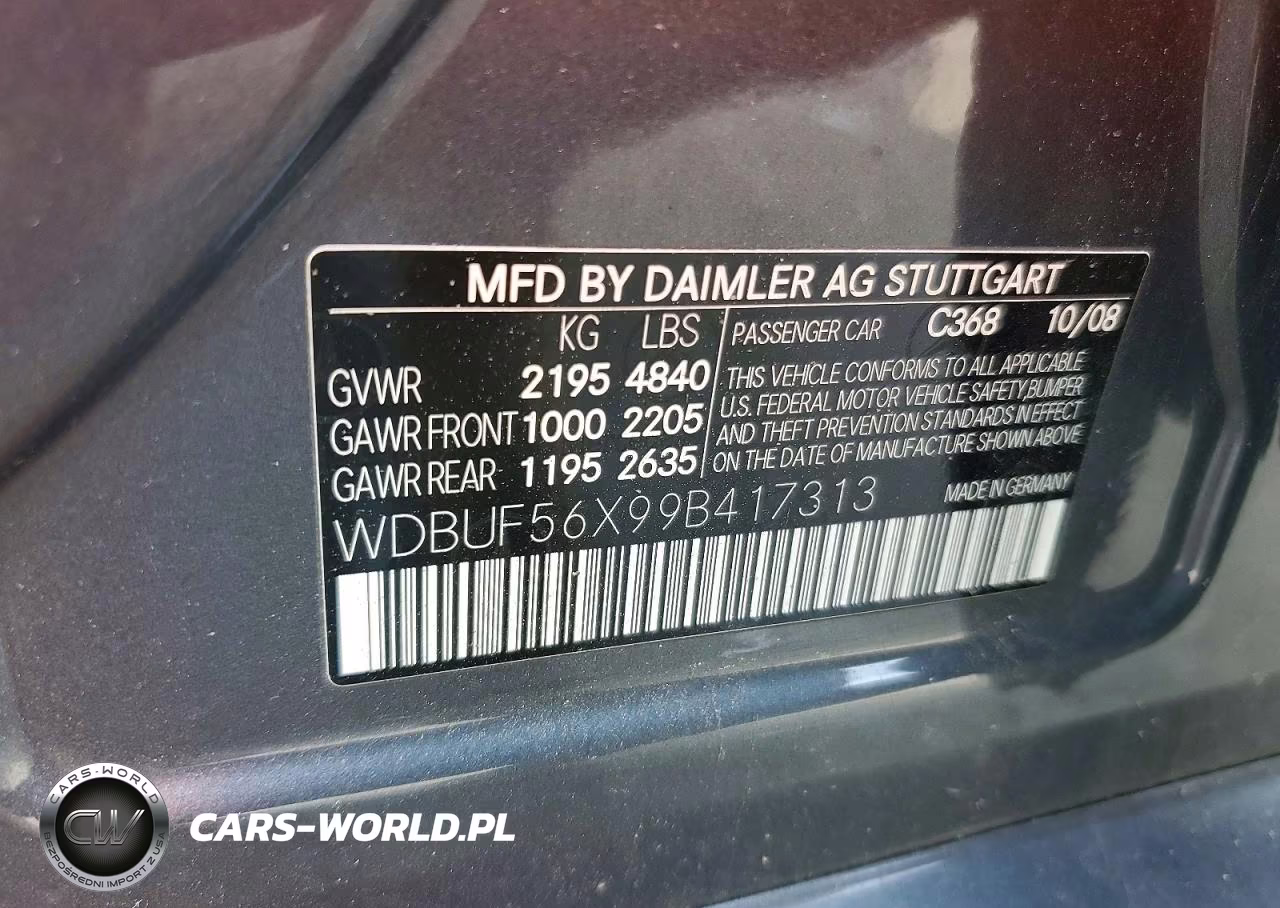 2009 Mercedes-Benz E 350 VIN:WDBUF56X99B417313 - 12