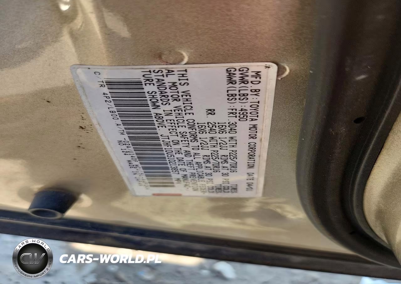 2001 Lexs Rx VIN:JTJHF10U510213857 - 13
