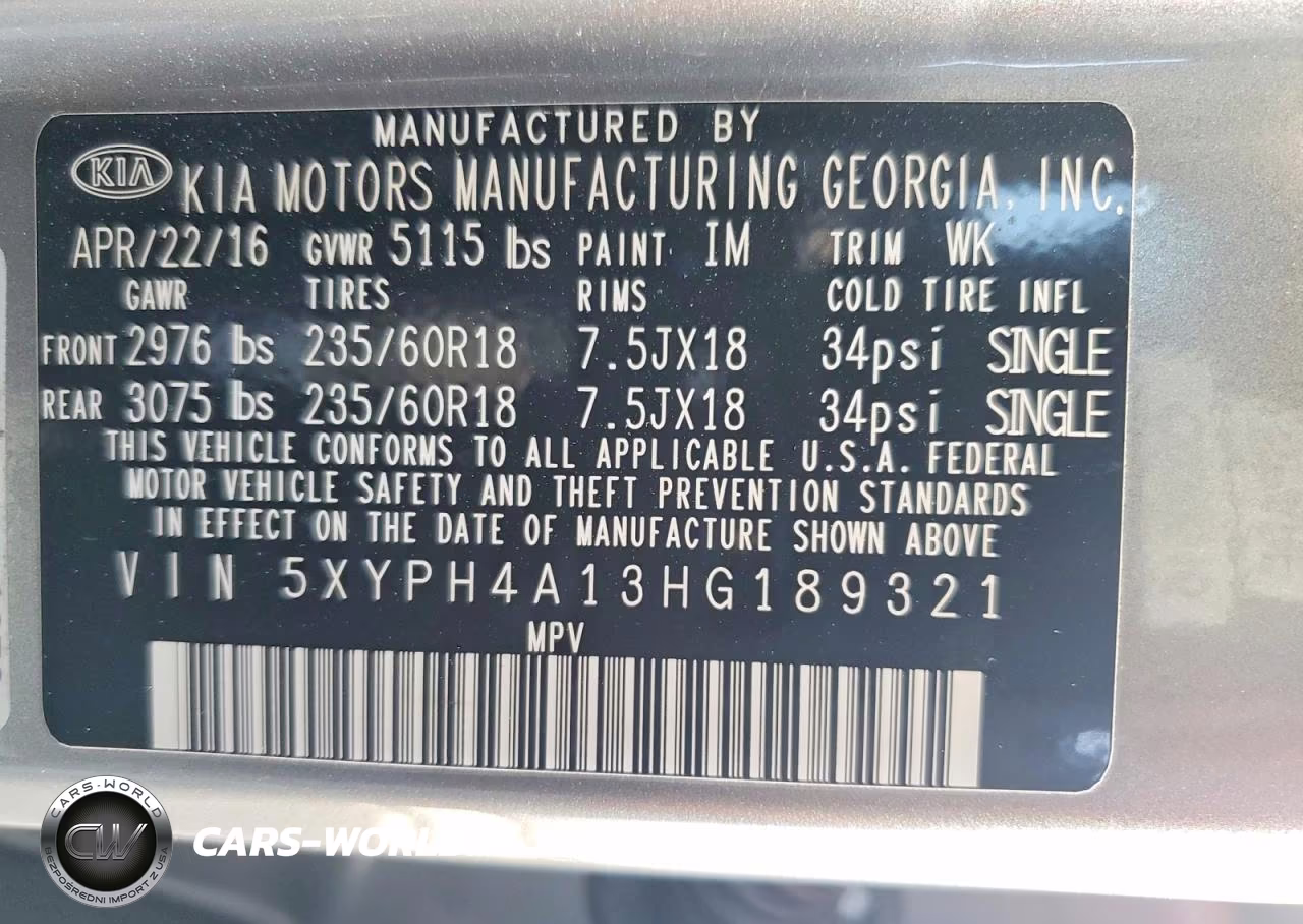 2017 Kia Sorento Ex VIN:5XYPH4A13HG189321 - 13