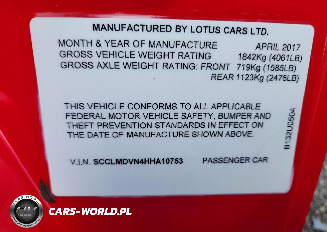 2017 Lotus Evora VIN:SCCLMDVN4HHA10753 - 12