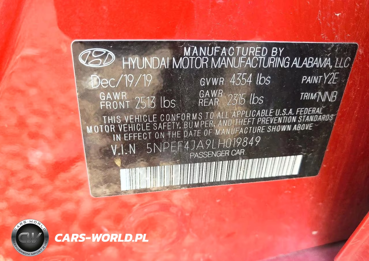 2020 Hyundai Sonata Sel VIN:5NPEF4JA9LH019849 - 12