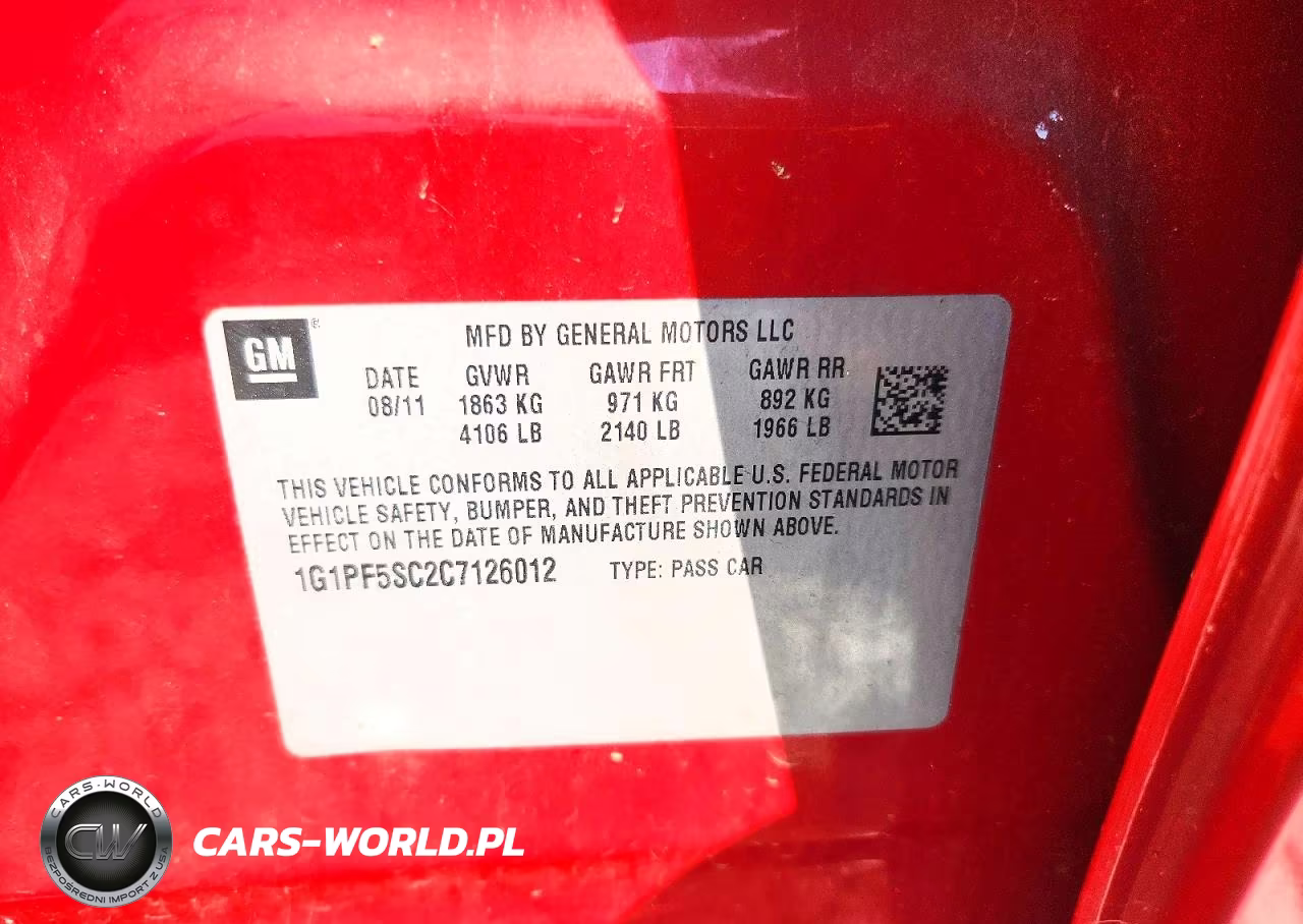 2012 Chevrolet Cruze Lt VIN:1G1PF5SC2C7126012 - 13