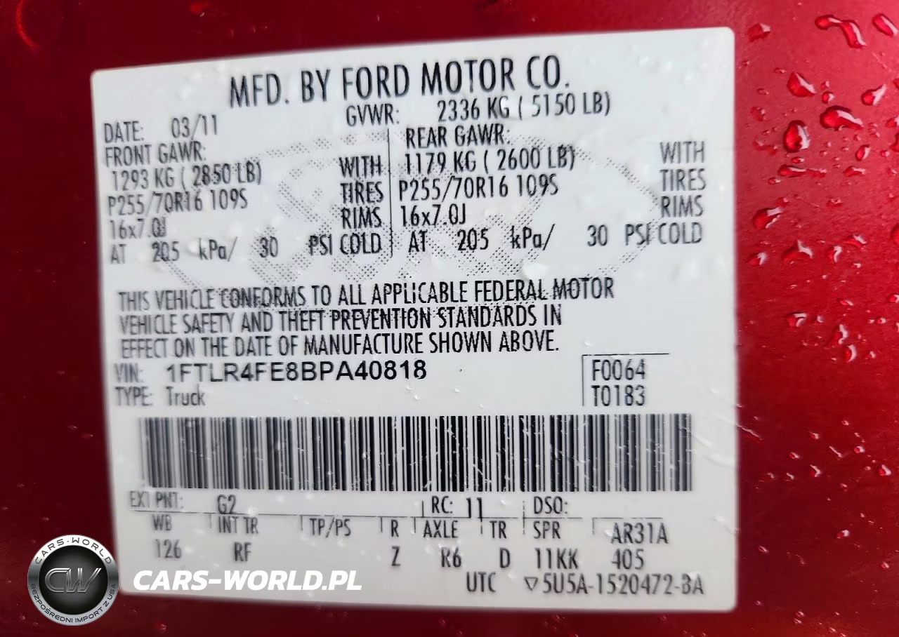 2011 Ford Ranger Super Cab VIN:1FTLR4FE8BPA40818 - 12