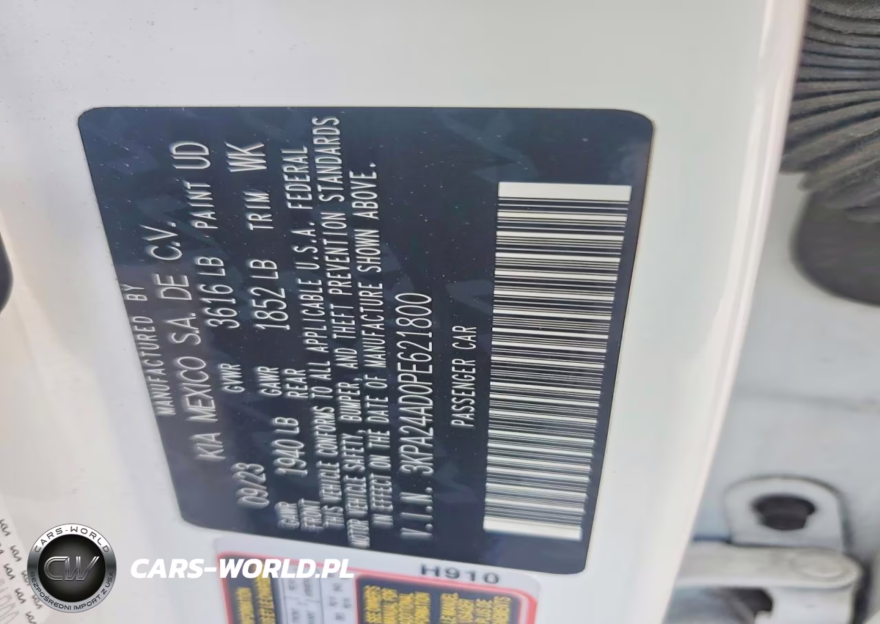 2023 Kia Rio S VIN:3KPA24AD0PE621800 - 12