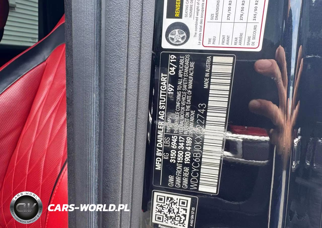 2019 Mercedes-Benz G 550 VIN:WDCYC6BJ0KX322743 - 15
