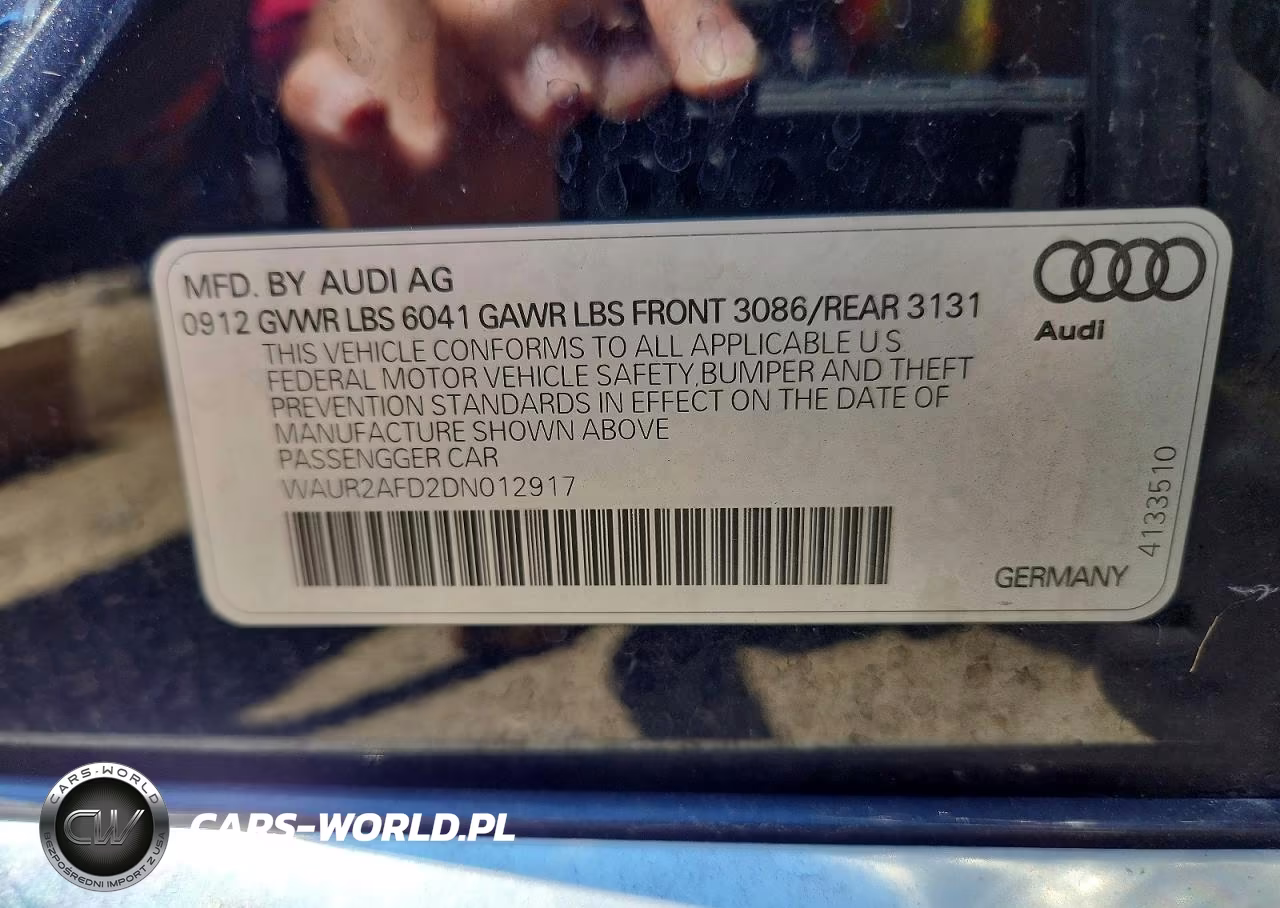 2013 Audi A8 L Quattro VIN:WAUR2AFD2DN012917 - 12