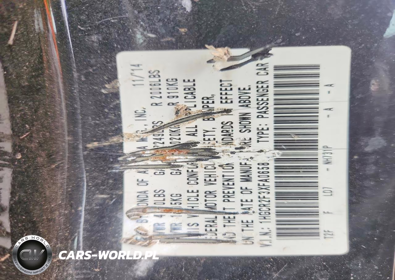 2015 Honda Accord Lx VIN:1HGCR2F3XFA065877 - 13