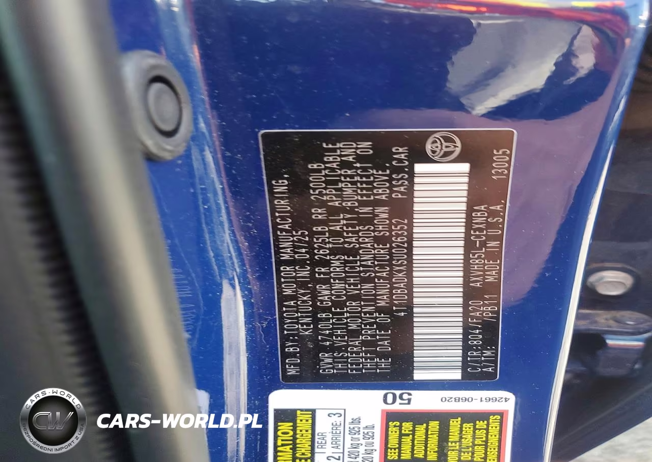 2025 Toyota Camry Le VIN:4T1DBADKXSU026352 - 12