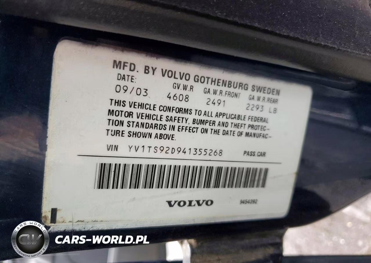 2004 Volvo S80 VIN:YV1TS92D941355268 - 12