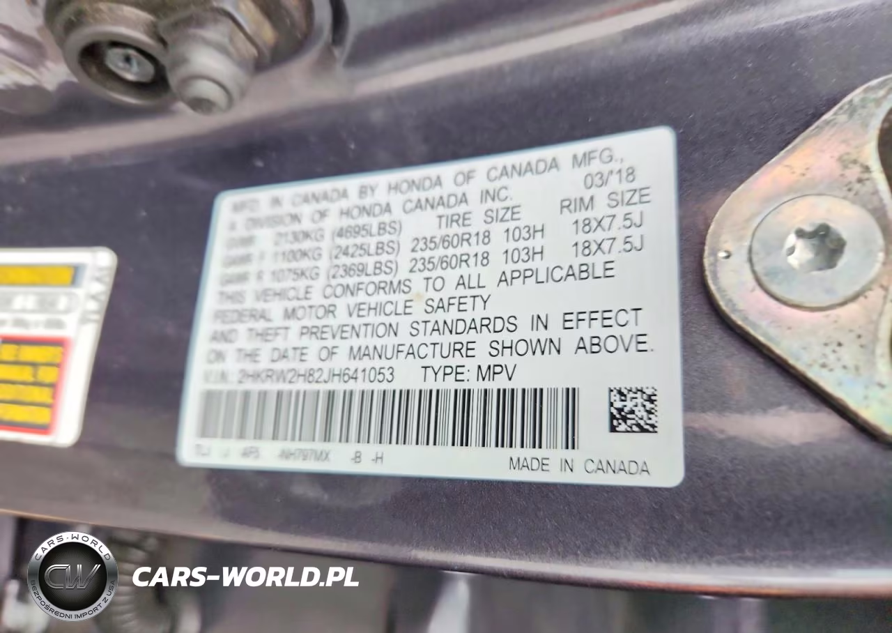 2018 Honda Cr-V Exl VIN:2HKRW2H82JH641053 - 13