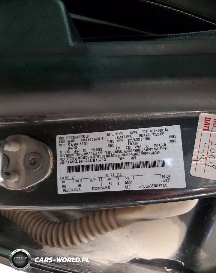 2020 Ford Escape Sel VIN:1FMCU9H62LUB16713 - 13