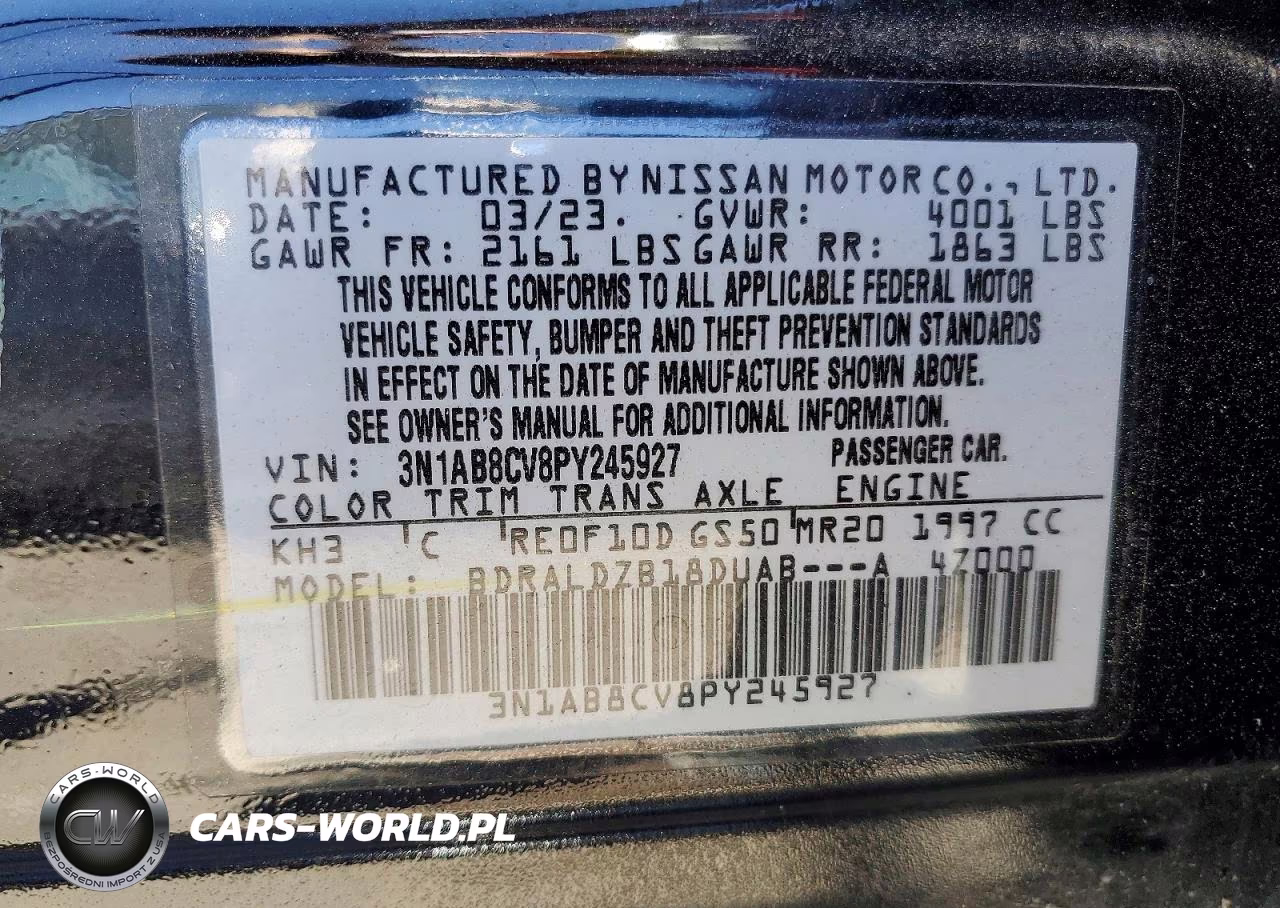 2023 Nissan Sentra Sv VIN:3N1AB8CV8PY245927 - 12