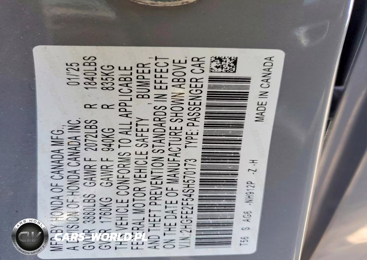 2025 Honda Civic Sport VIN:2HGFE2F54SH570173 - 13
