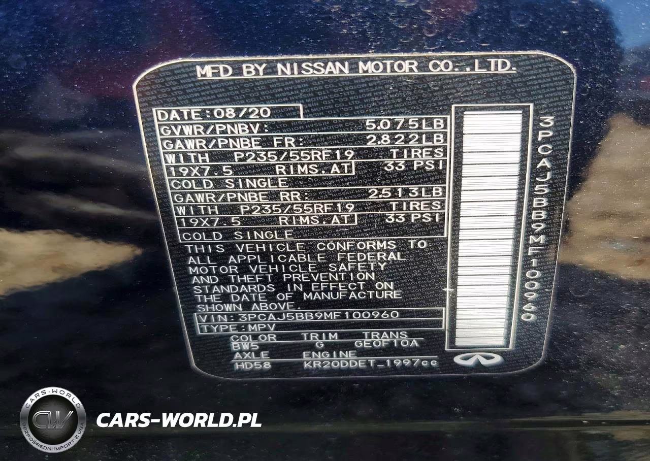 2021 Infiniti Qx50 Luxe VIN:3PCAJ5BB9MF100960 - 13