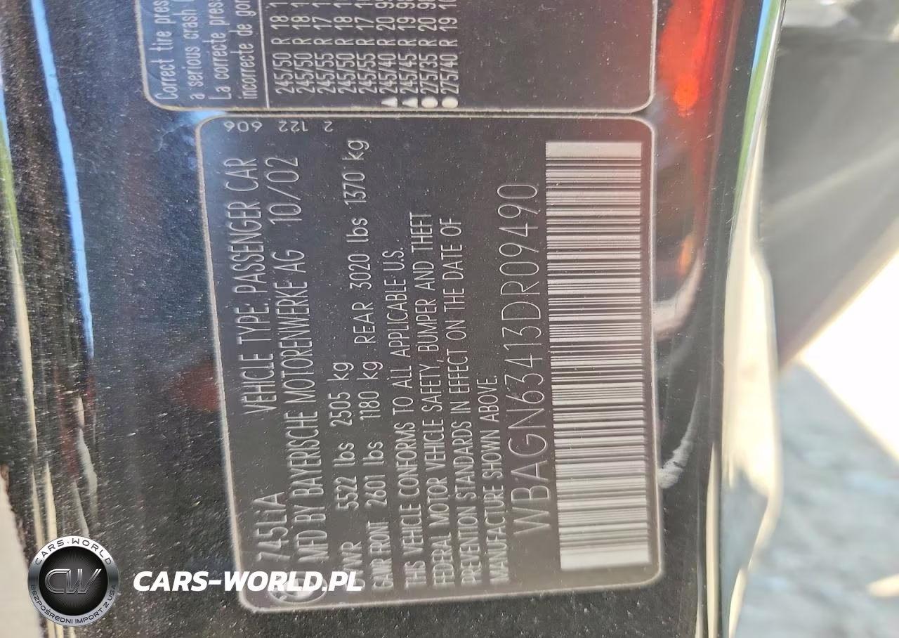 2003 BMW 745 Li VIN:WBAGN63413DR09490 - 12