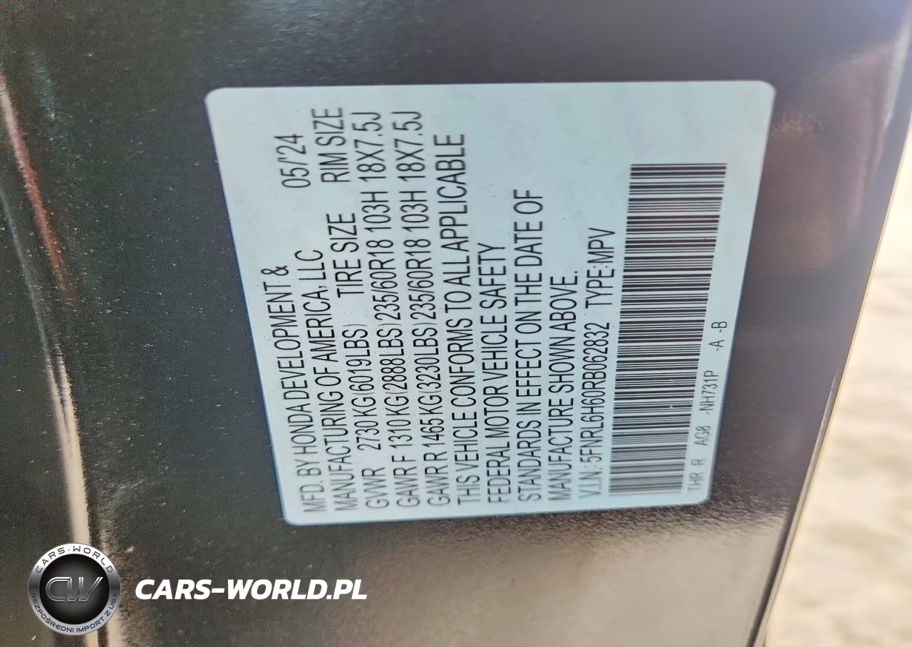 2024 Honda Odyssey Exl VIN:5FNRL6H60RB062832 - 12