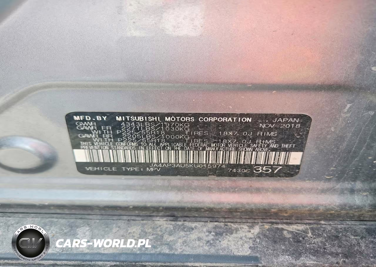 2019 Mitsubishi Outlander Sport Es VIN:JA4AP3AU5KU015974 - 13