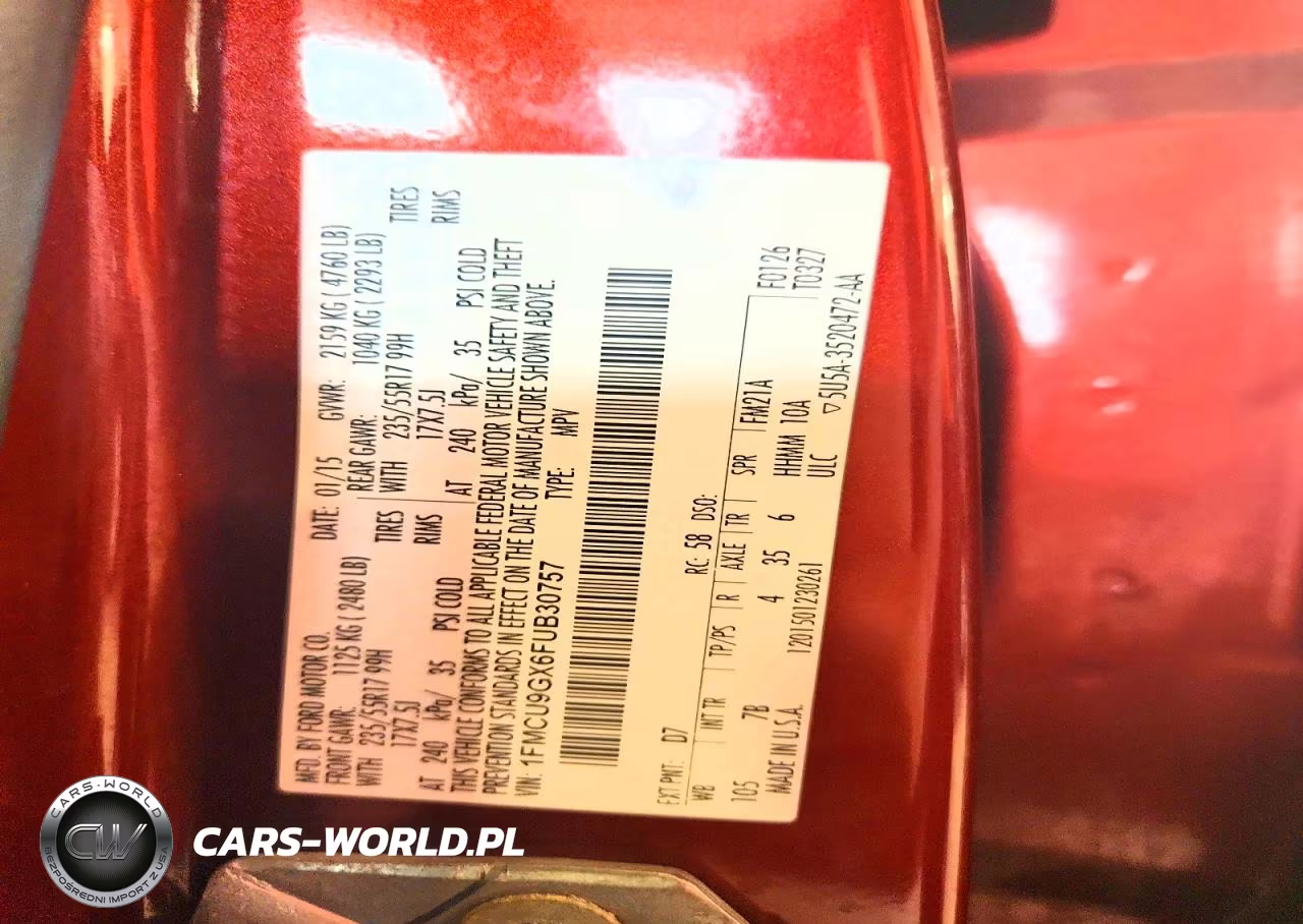 2015 Ford Escape Se VIN:1FMCU9GX6FUB30757 - 13